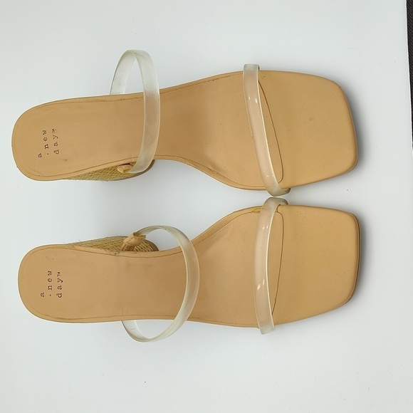 New A New Day Clear Strappy Slip-on Heel - Picture 5 of 9